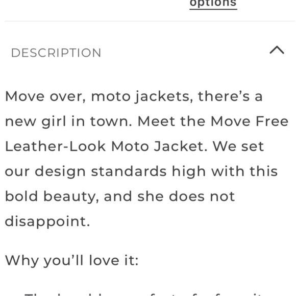 Grace & Lace Move Free Leather Like Moto Jacket in Blush, Like New - Picture 12 of 15